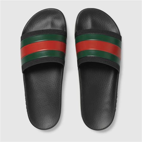 gucci mens rubber flip flops|discount Gucci slides for men.